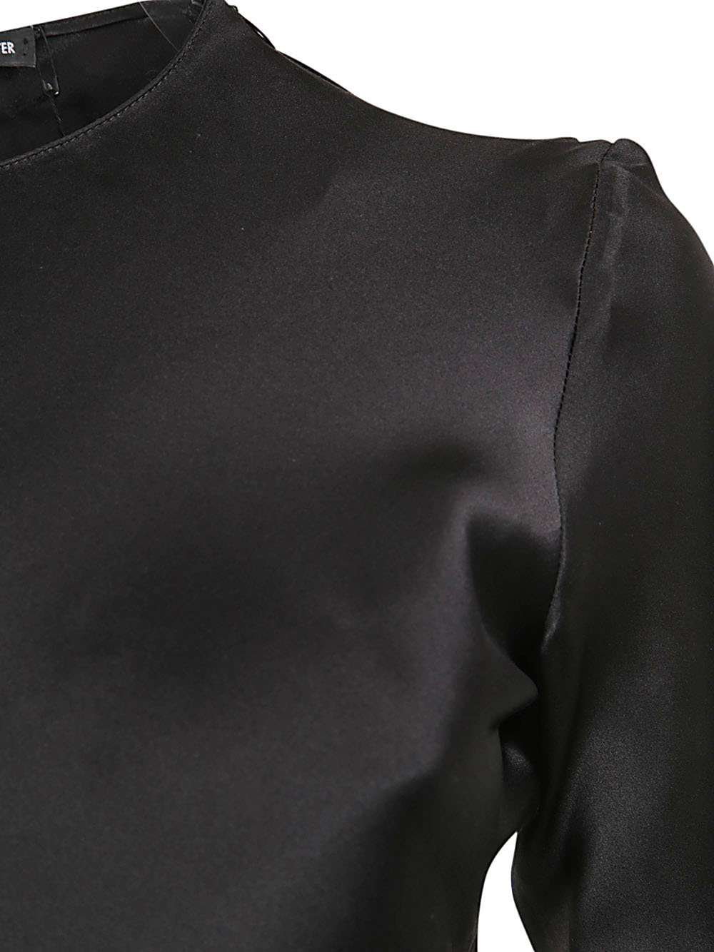 Ann Demeulemeester Demy X-long High Slit Long Sleeve Dress In Black