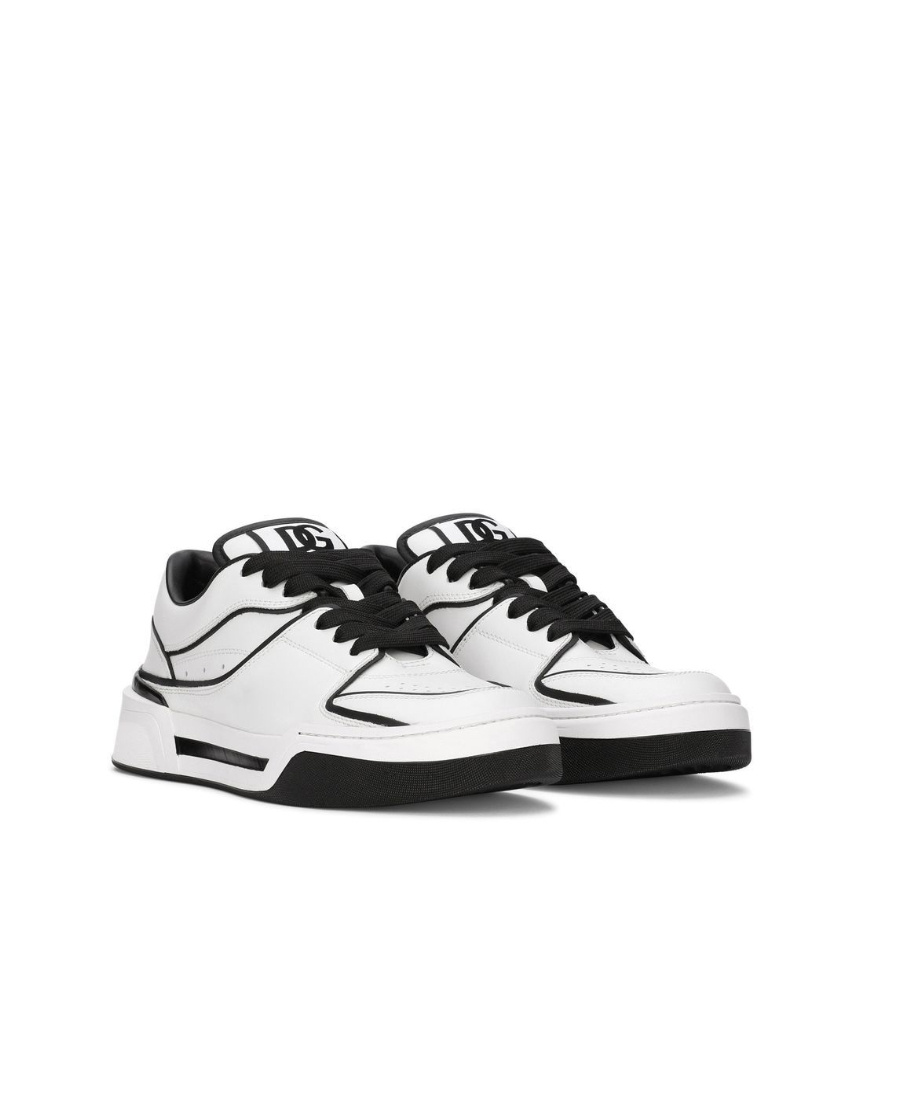 Dolce & Gabbana New Roma Leather Sneakers In White
