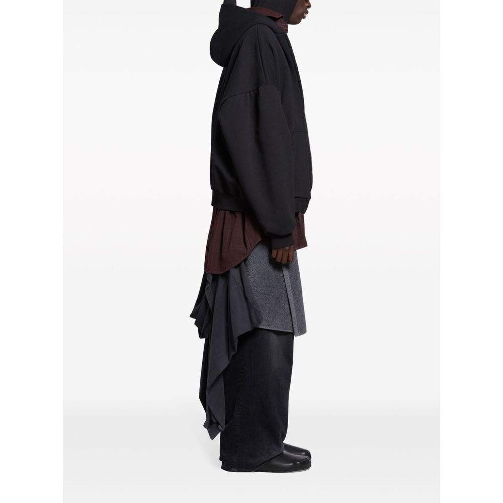 Balenciaga Unity Sports Icon Layered Oversized Hoodie In Black