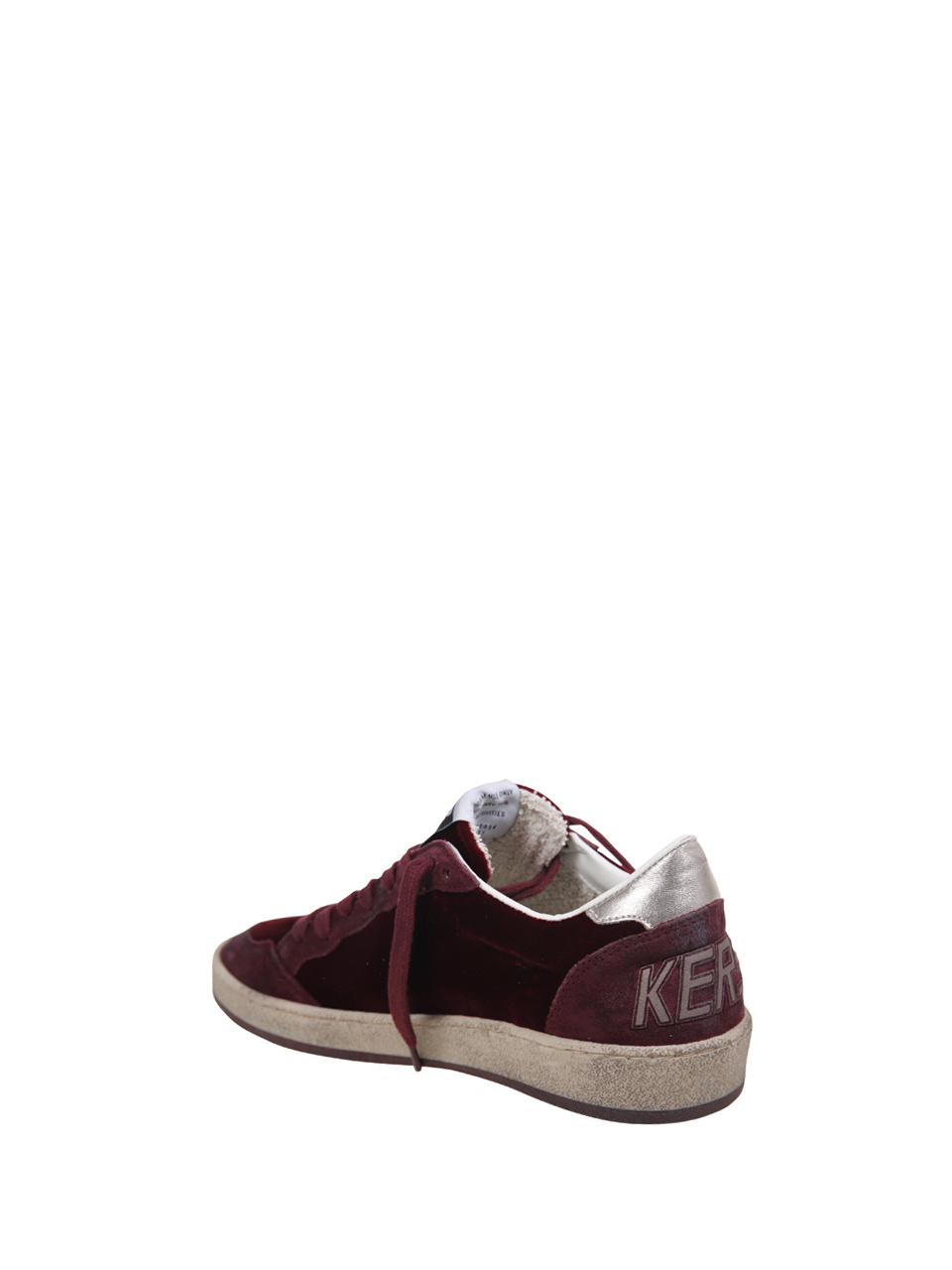 Golden Goose Velvet Upper Suede Star And Heel In Burgundy