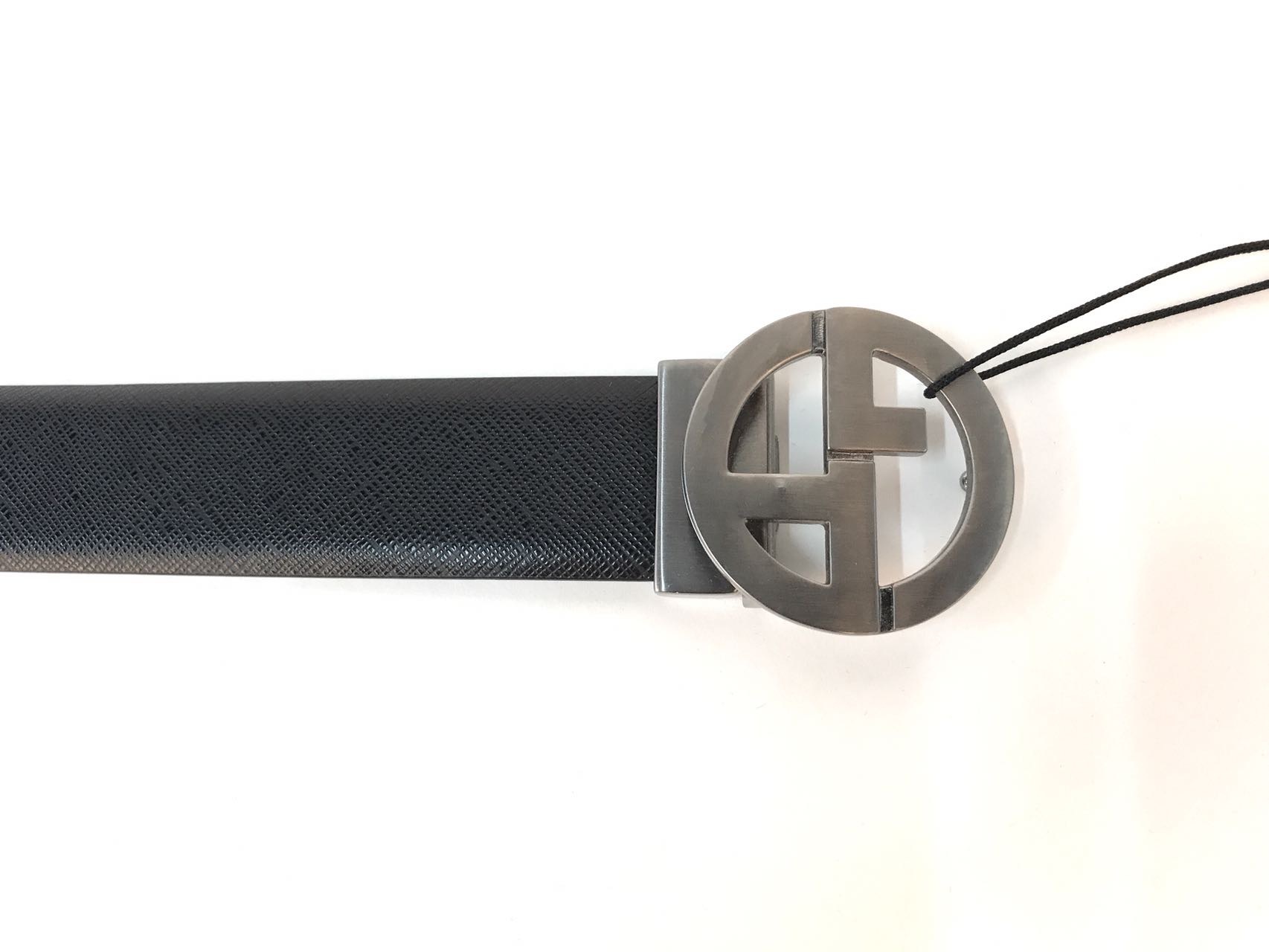 Giorgio Armani Logo Detail Belt In Black