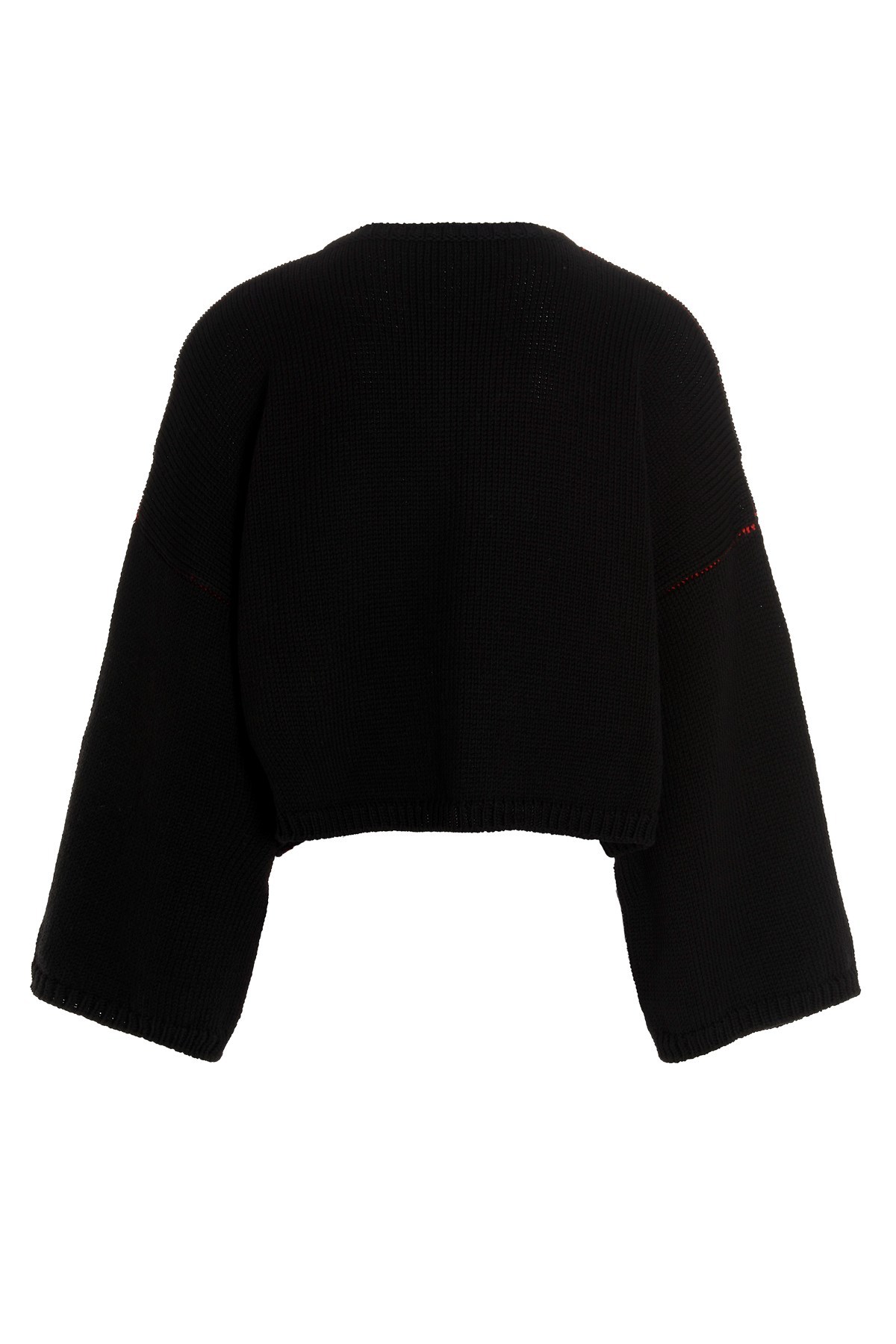 Raf Simons Logo-intarsia Wool Jumper In Black