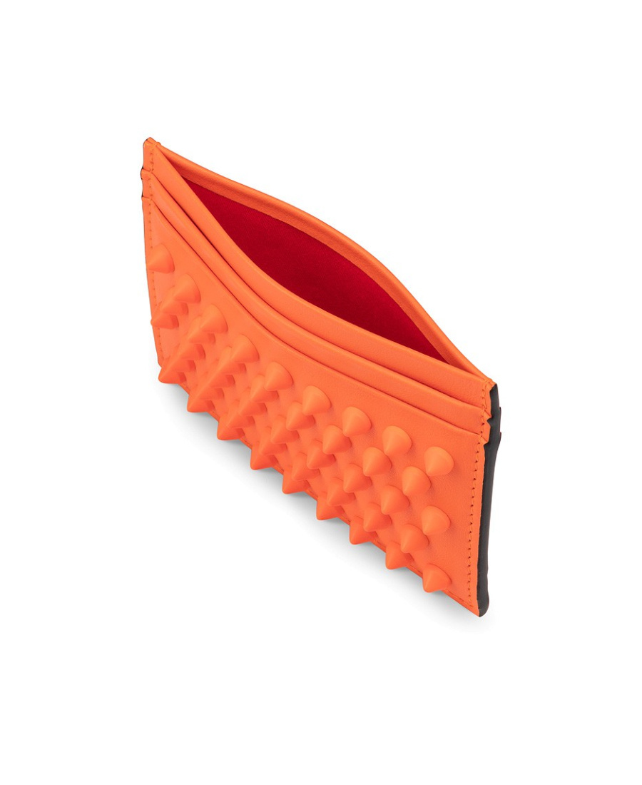 Christian Louboutin Kios Card Holder In Orange