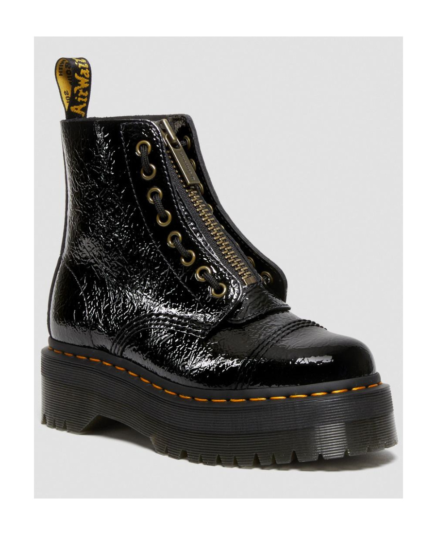 Dr. Martens' Sinclair Wild Croc Leather Boots In Black