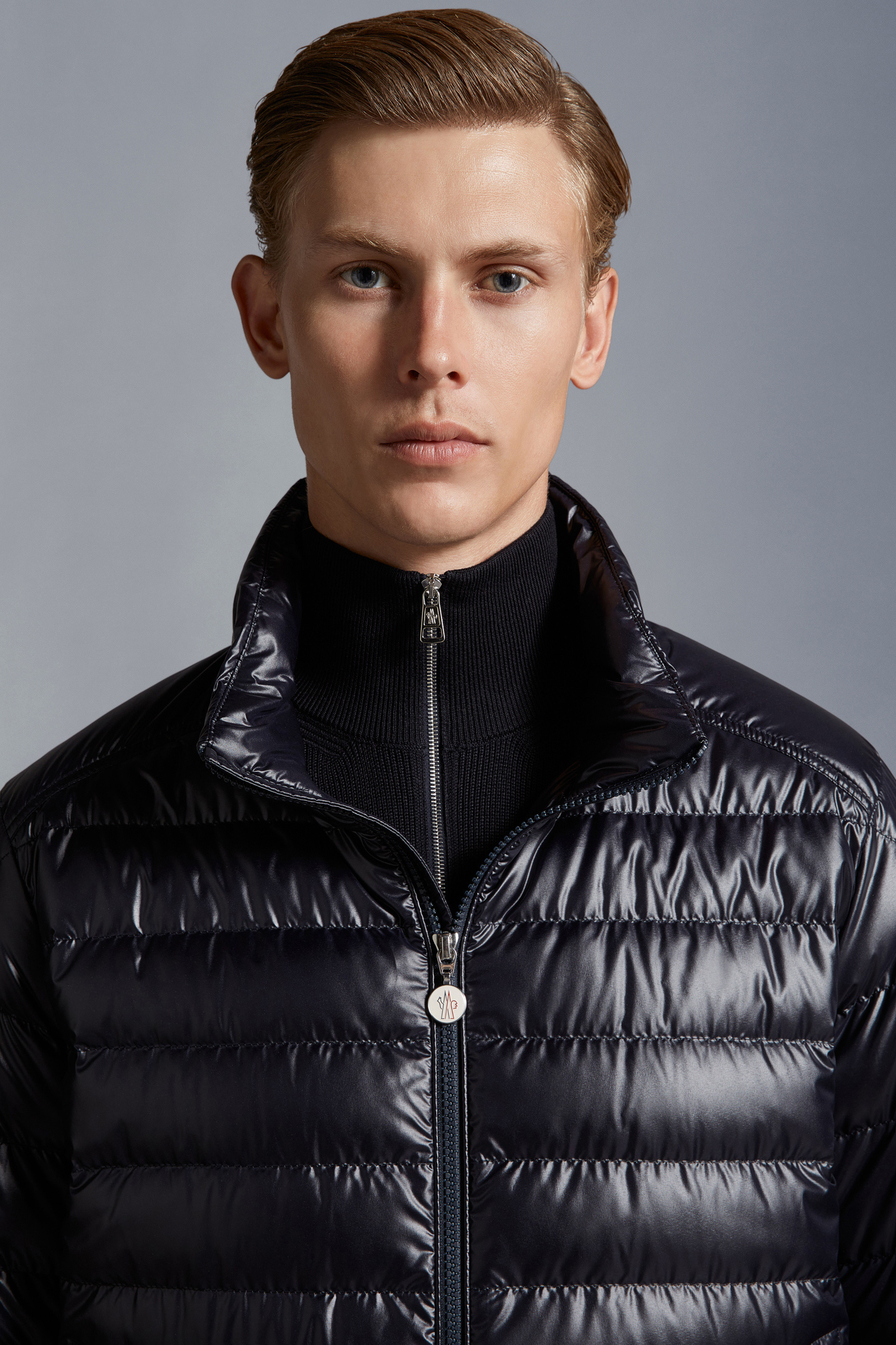 Moncler Down Lauros Puffer Jacket In Blue