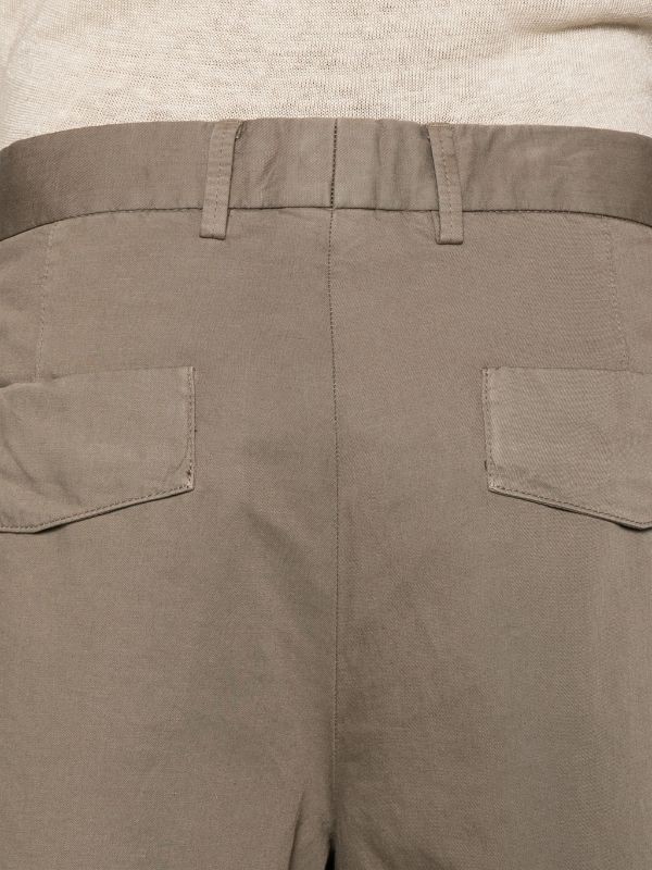 Zegna Cotton-blend Chino Shorts In Gray