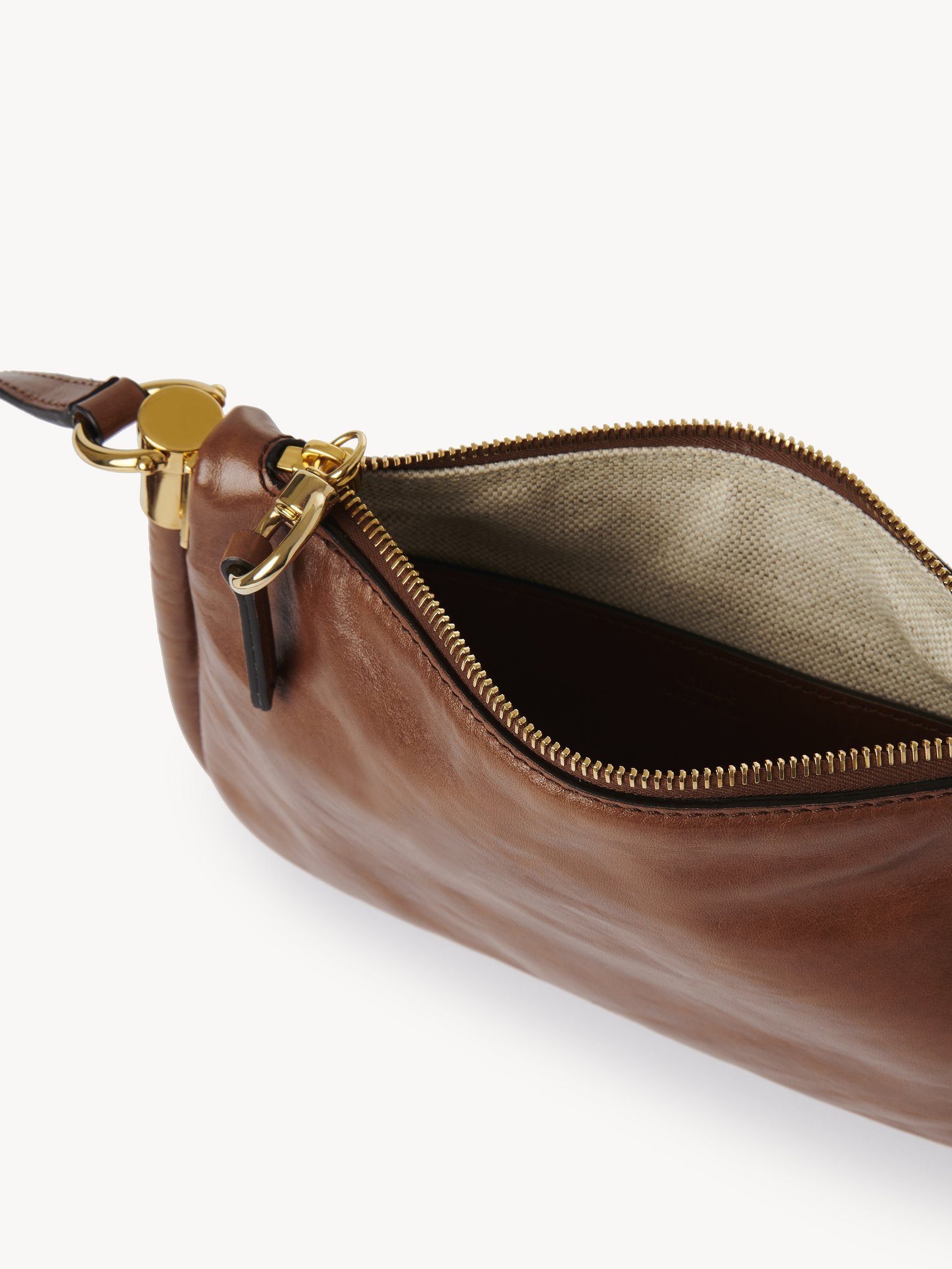 Chloé Logo Mini Shoulder Bag In Brown