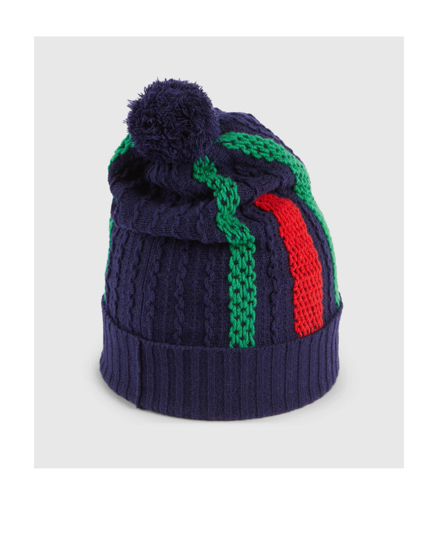 Shop Gucci Pom-pom Wool Beanie Hat In Black