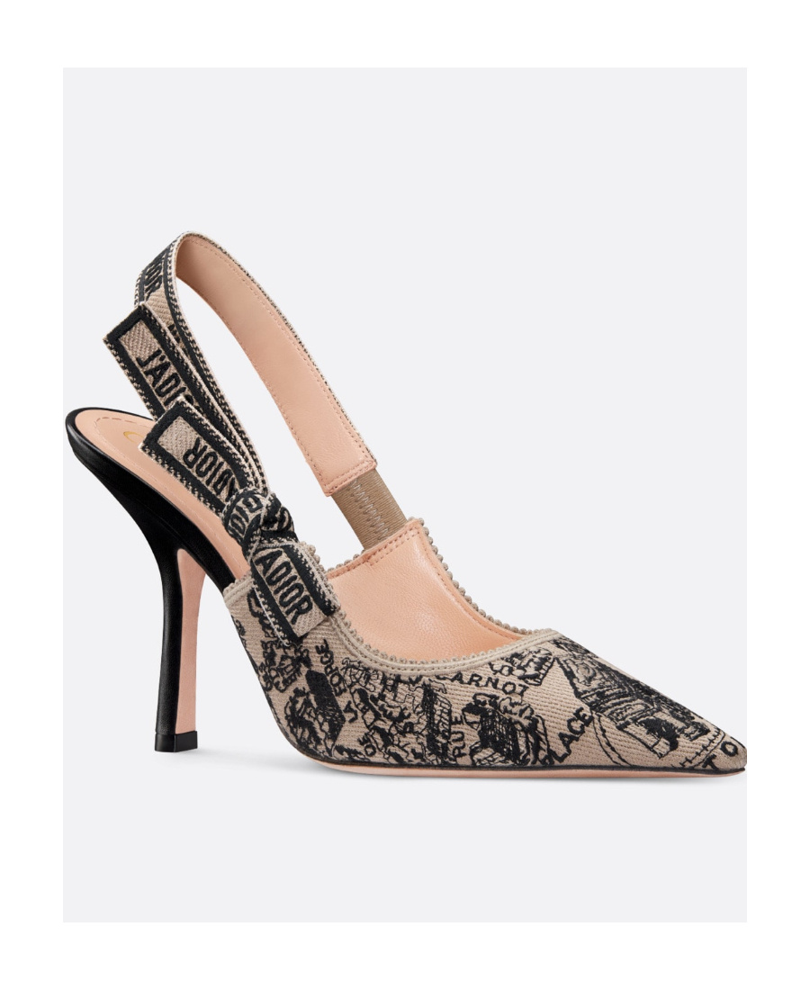 Dior Pointed Slack-heeled Heels In Black