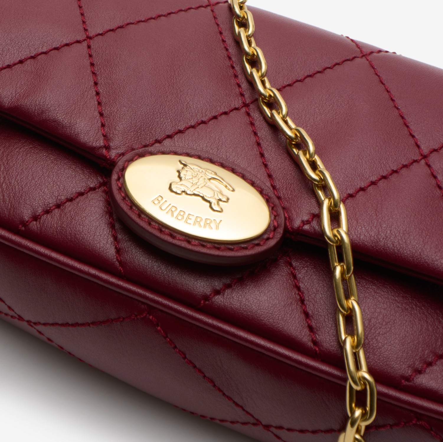Burberry Strand Clutch In Red