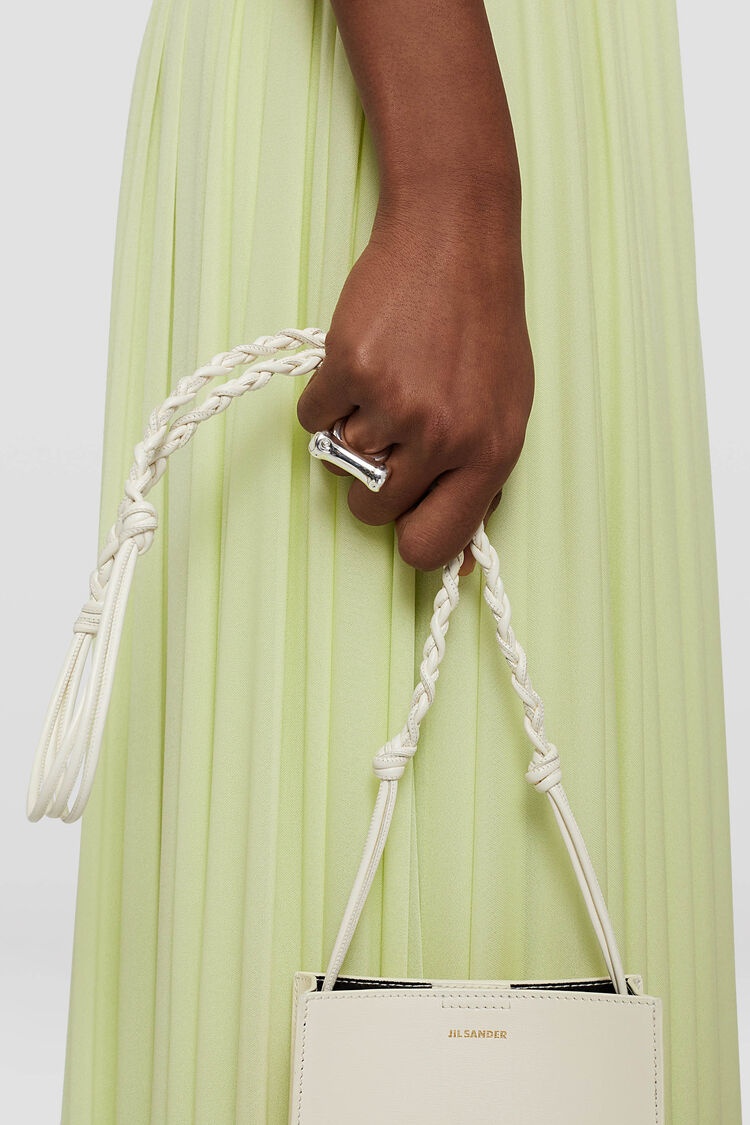 Jil Sander Handmade Brass Ring In White