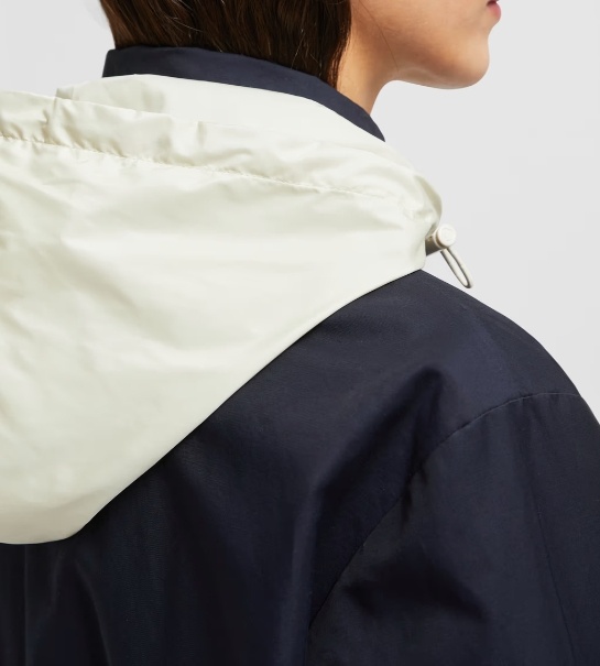 Shop Moncler Janze Hooded Twill Short Down Jacket In Blue