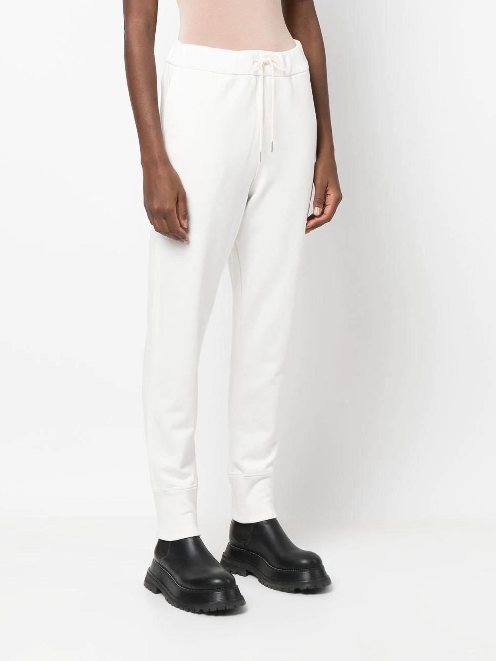 Jil Sander Drawstring-waistband Cotton Trousers In White