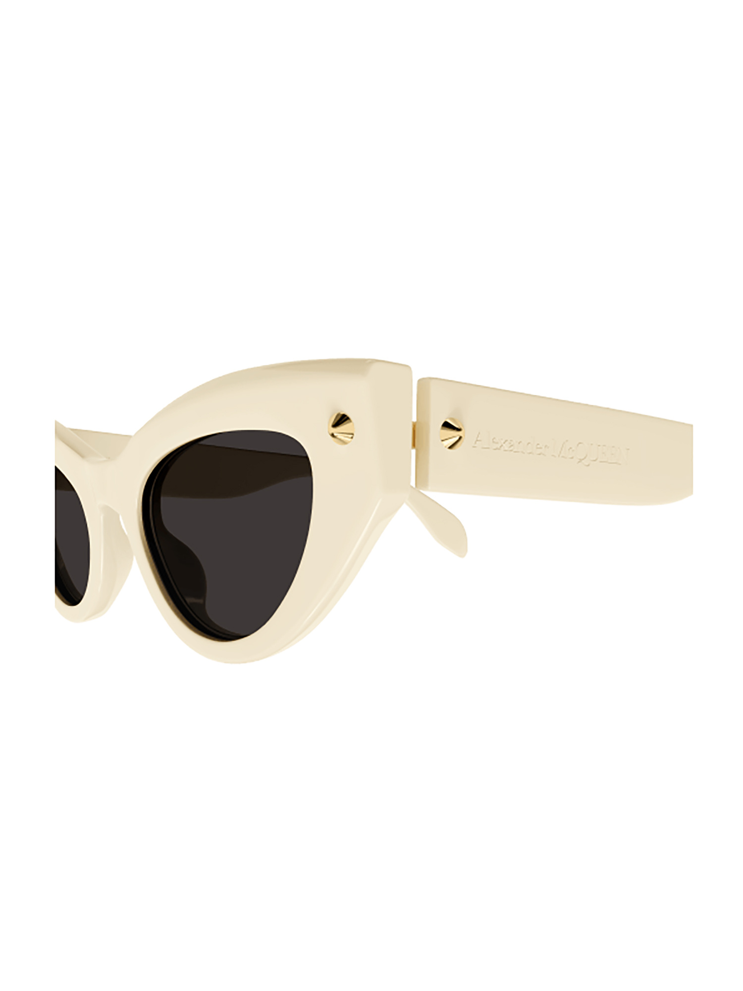 Alexander Mcqueen Spike-stud Detail Cat-eye Sunglasses In Nude