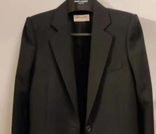 Saint Laurent Single-breasted Wool Blazer In Black
