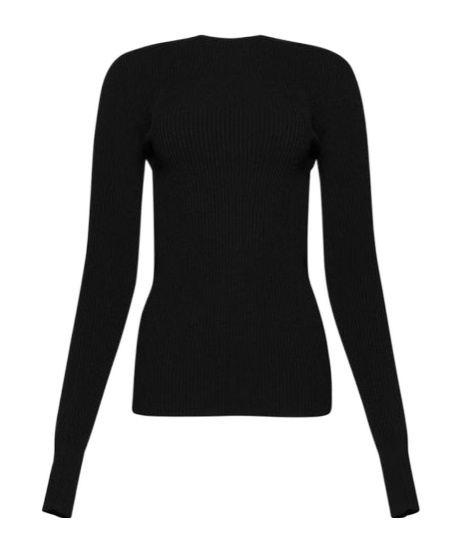 Rick Owens Ribbed Open-back Top In Black