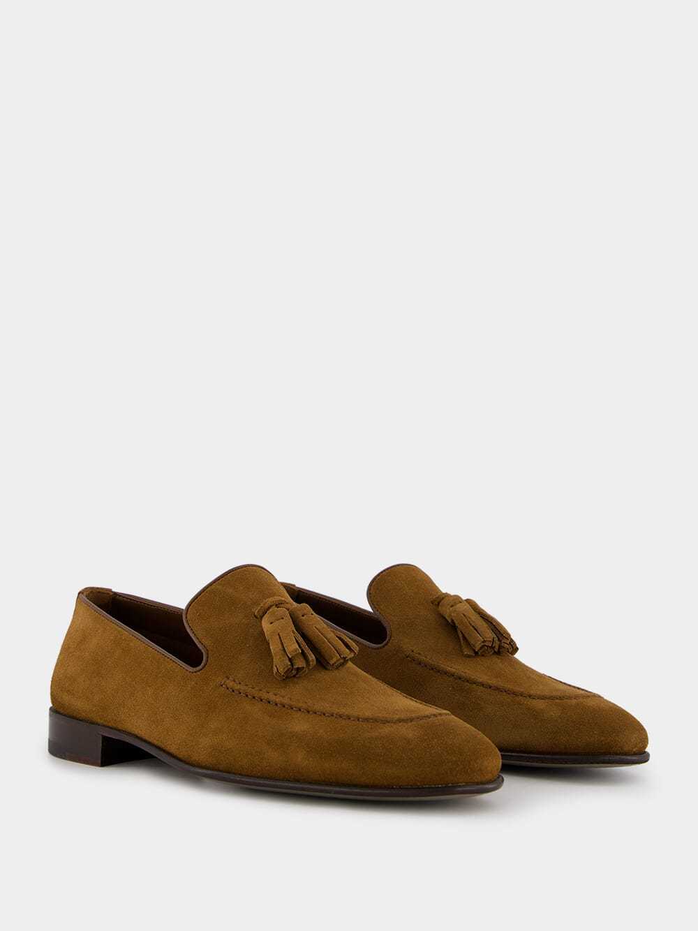 Manolo Blahnik Round Toe Loafers In Brown
