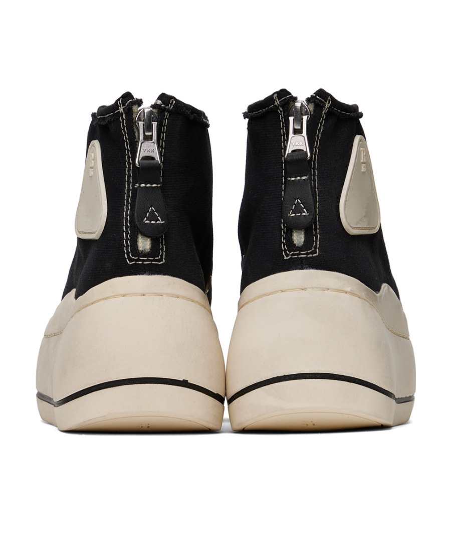 Shop R13 Platform High-top Canvas Sneakers In Nude