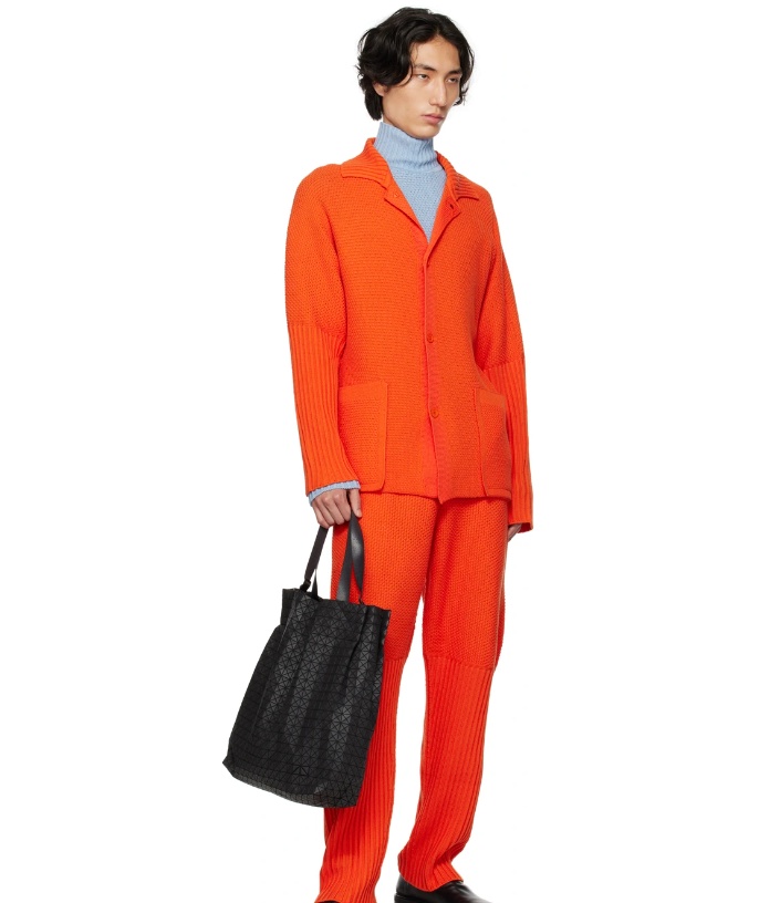Issey Miyake Orange Rustic Shirt In Orange