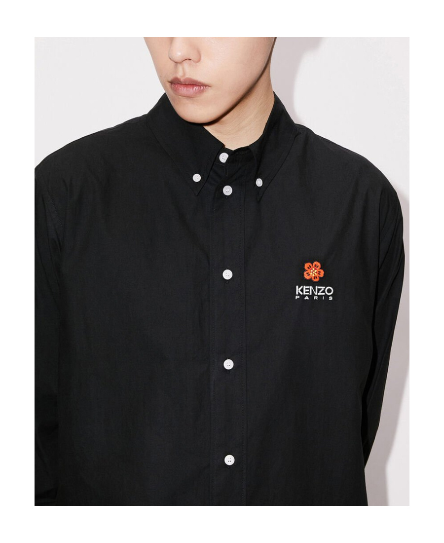 KENZO KENZO BOKE FLOWER-EMBROIDERED LONG-SLEEVED SHIRT