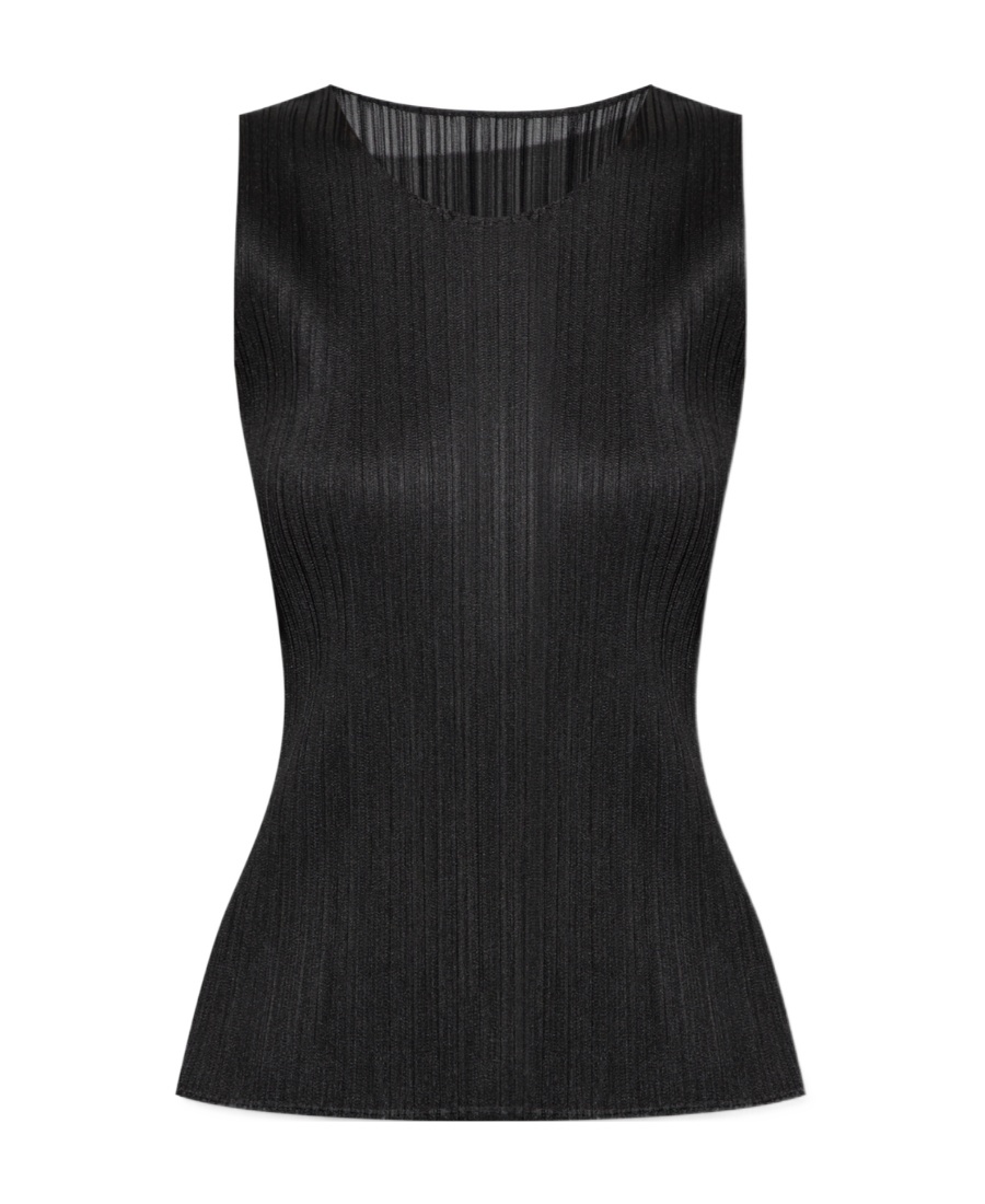 Issey Miyake Plissé Scoop-neck Vest