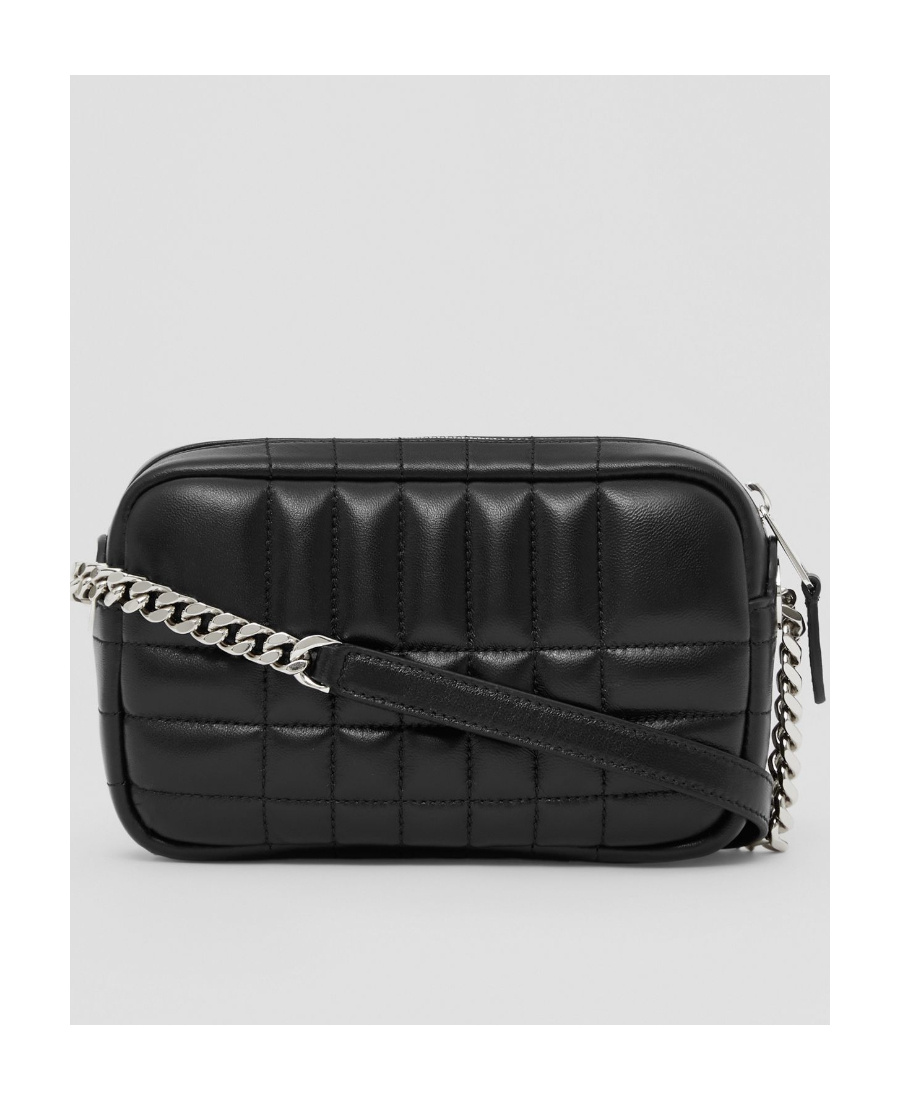 Burberry Quilted Leather Mini Lola Camera Bag In Black