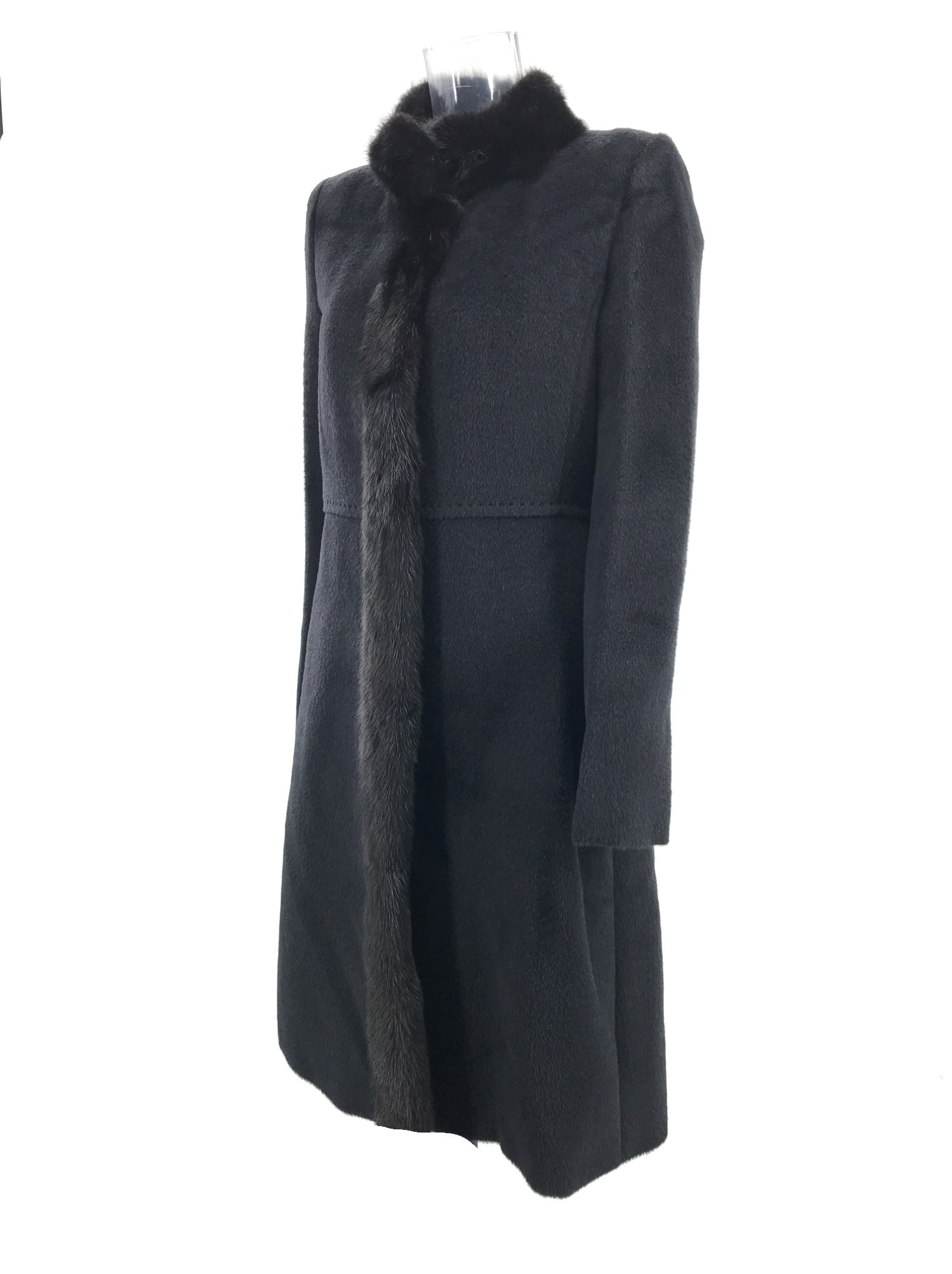 Max Mara Long-sleeved Coat In Black