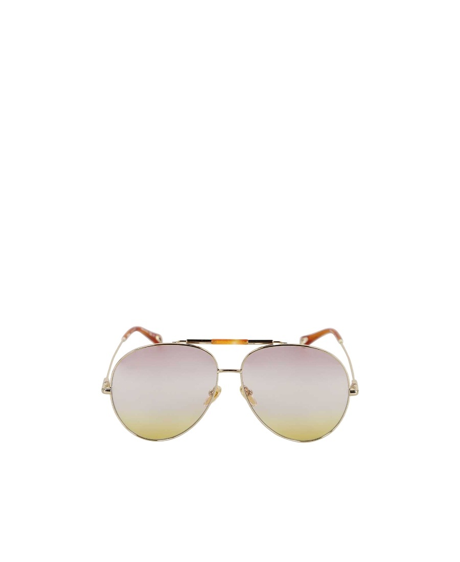 Chloé Logo Sunglasses In Nude