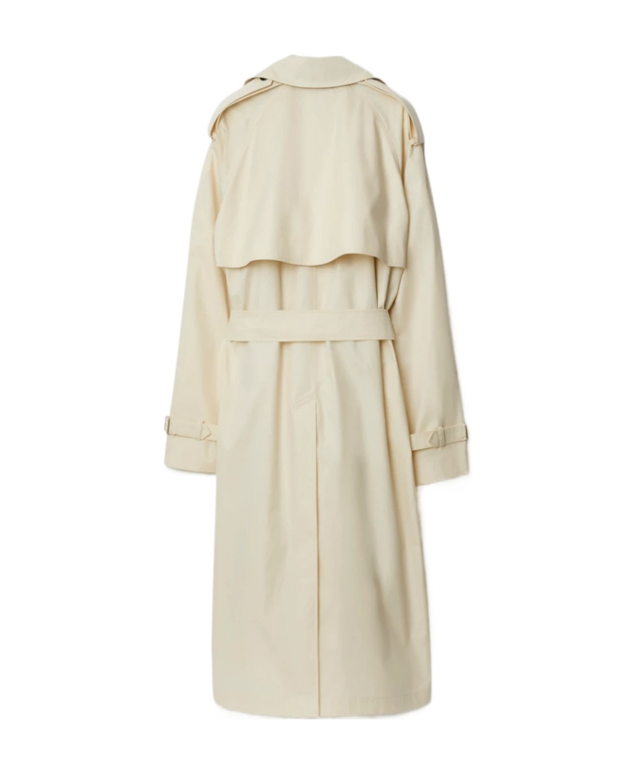 Burberry Double-breasted Cotton Trenchcoat For Women In White