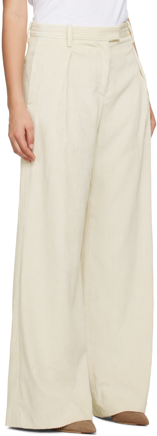 Rag & Bone Bennett Wide-legged Casual Pants In White