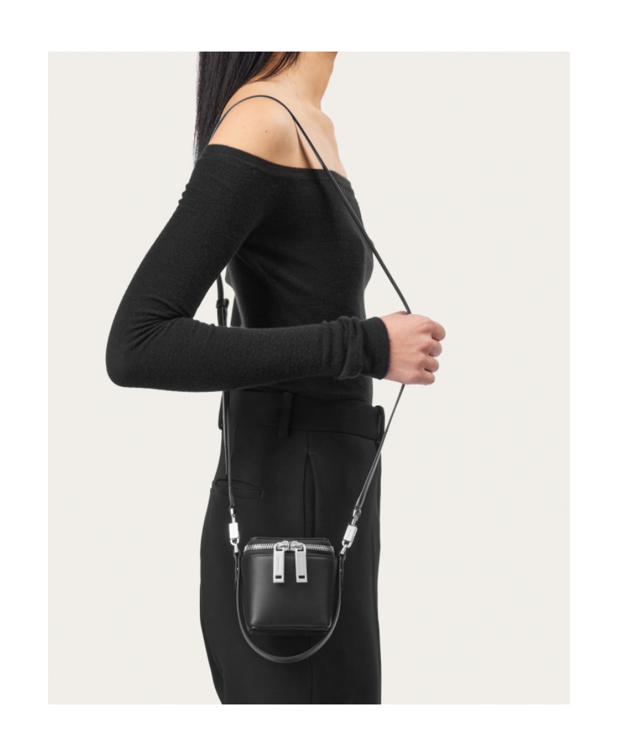 Shop Ferragamo Micro Zip-around Mini Bucket Bag In Black