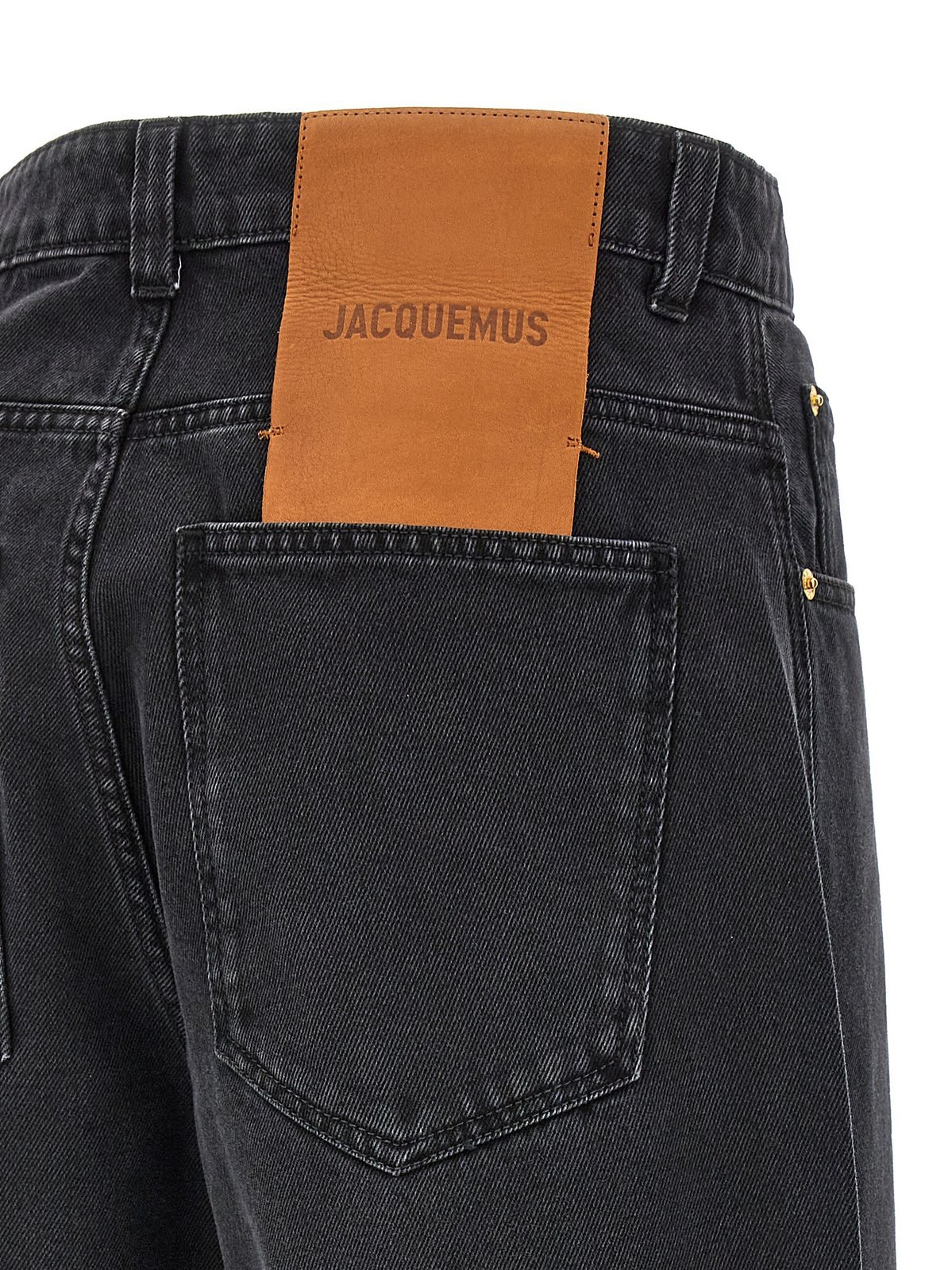 Jacquemus Le De-nimes Droit Jeans Women In Black