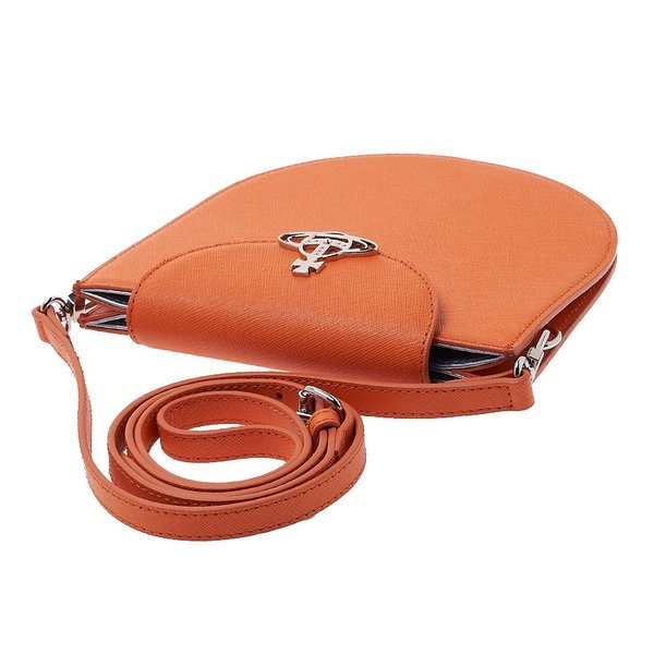 Vivienne Westwood Logo Shoulder Bag In Brown