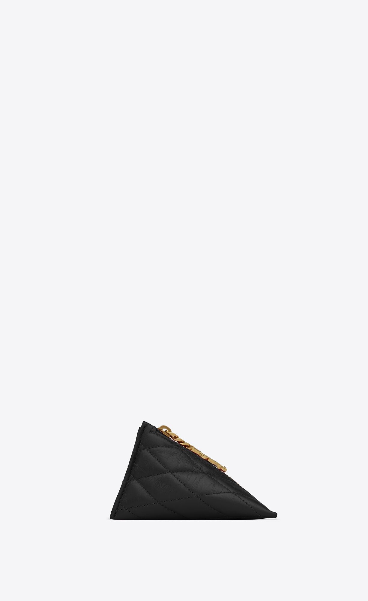 Saint Laurent Berlingo Quilted Charm Accessory In Black