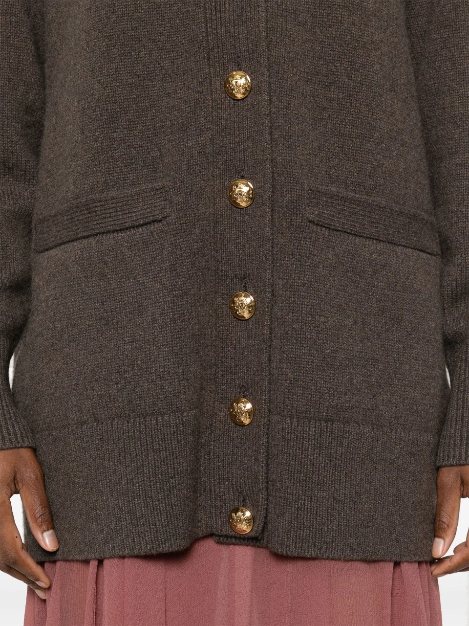 NILI LOTAN LONG-SLEEVED KNITTED CARDIGAN