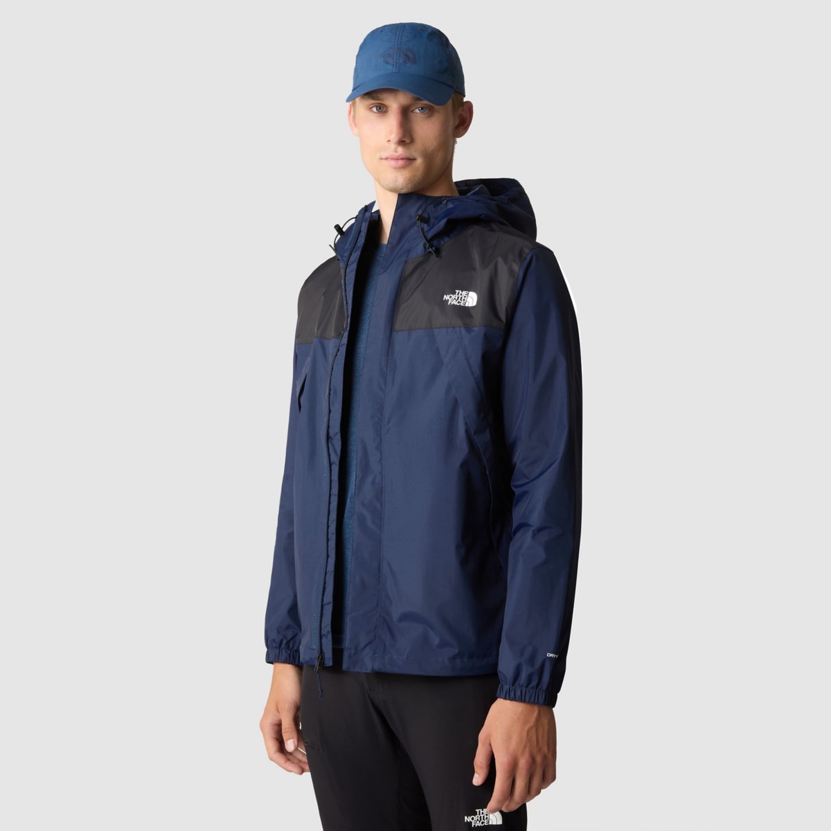The North Face Seasonal Mountain Button Hooded Jacket In Blue