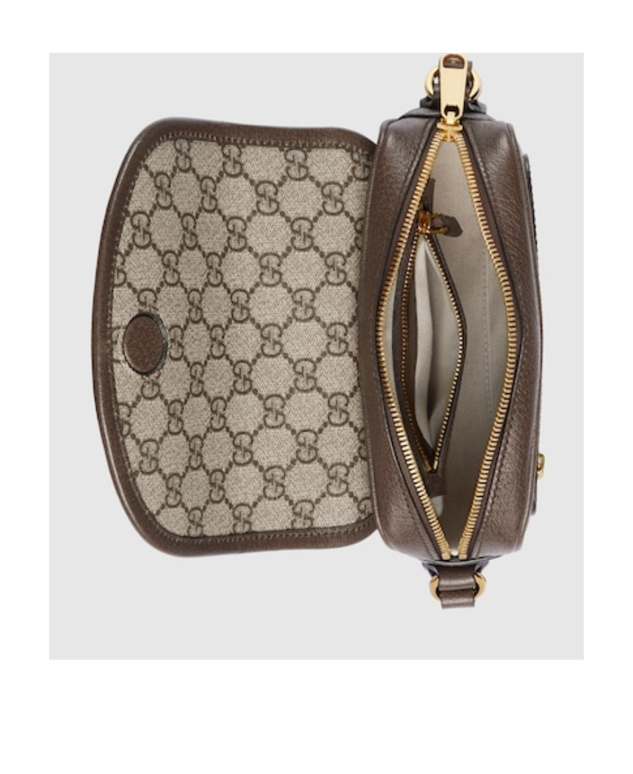 Gucci Ophidia Gg-canvas Shoulder Bag In Nude