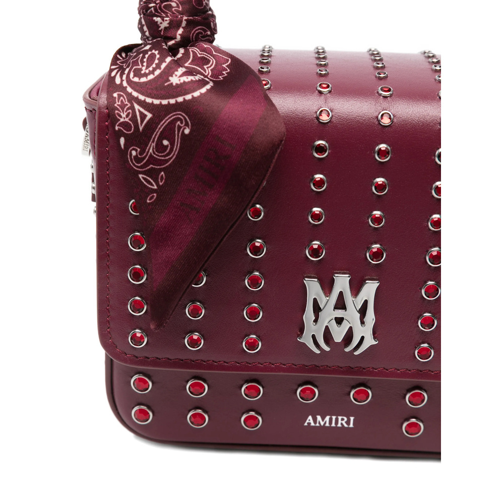 Amiri Micro Ma Stud Tote Bag In Red