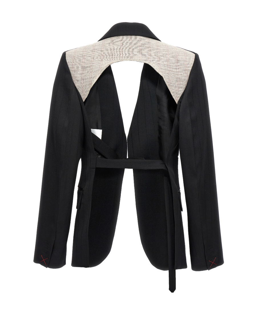 VICTORIA BECKHAM OPEN-BACK SINGLE-BREASTED BLAZER 