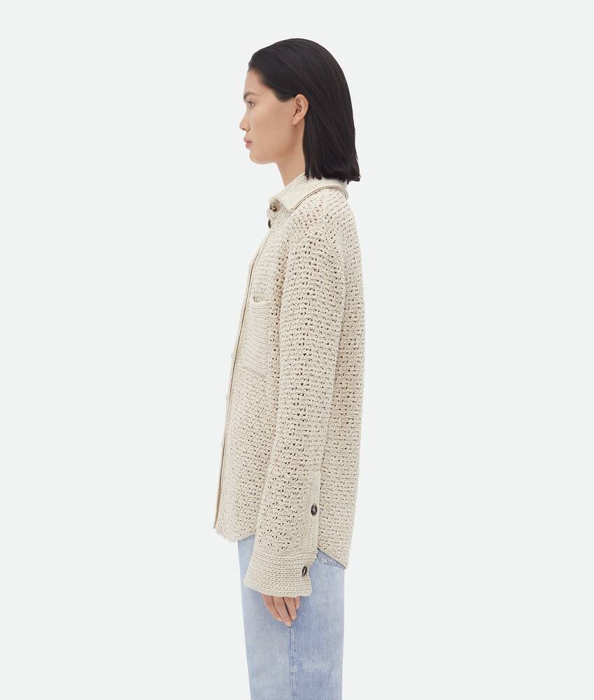 Bottega Veneta Cotton Crochet Shirt In White