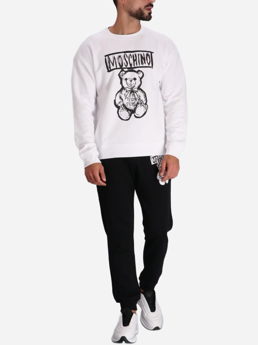 Moschino Black Teddy Bear Sweatpants In Black