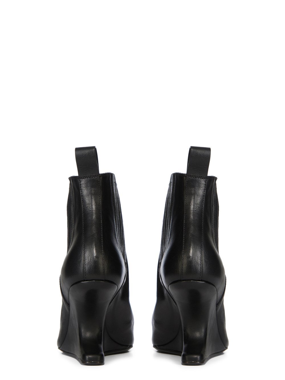Rick Owens Ankle Taco Leather Boots In Black