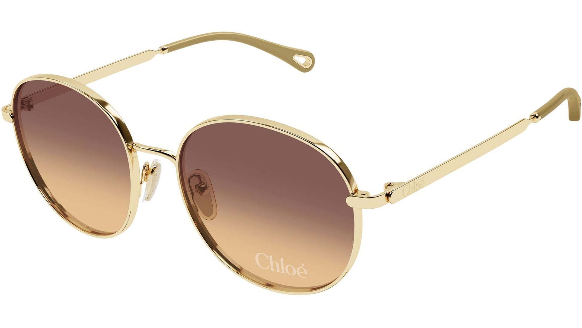 Chloé Ch0326s Round Frame Sunglasses In Brown