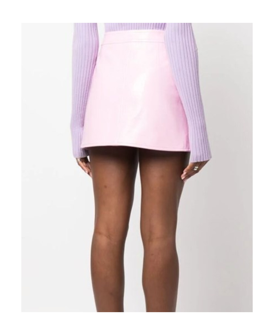Courrèges Vinyl Mini Skirt In Pink