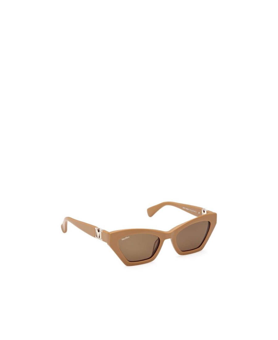 Max Mara Geometric-frame Tinted Sunglasses In Brown