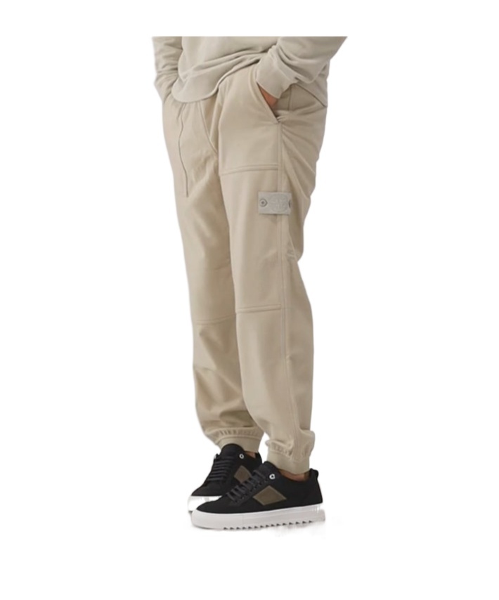 Stone Island Elastic Waistband Casual Pants In Nude