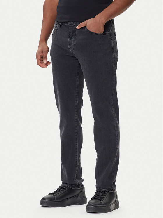 Armani Exchange Belt Loop Jeans In Black