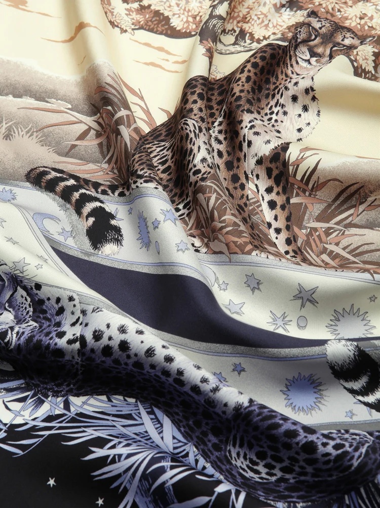 Ferragamo Day & Night-print Shawl In Blue