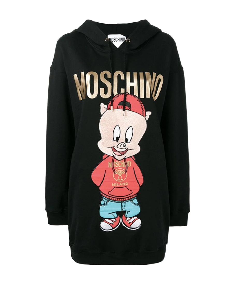 Moschino Logo Details Sweater In Black