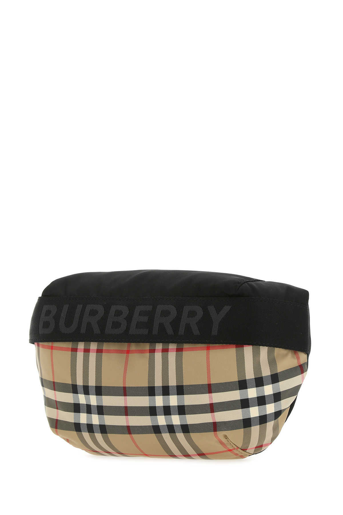Burberry Medium Vintage Check Belt Bag In Black